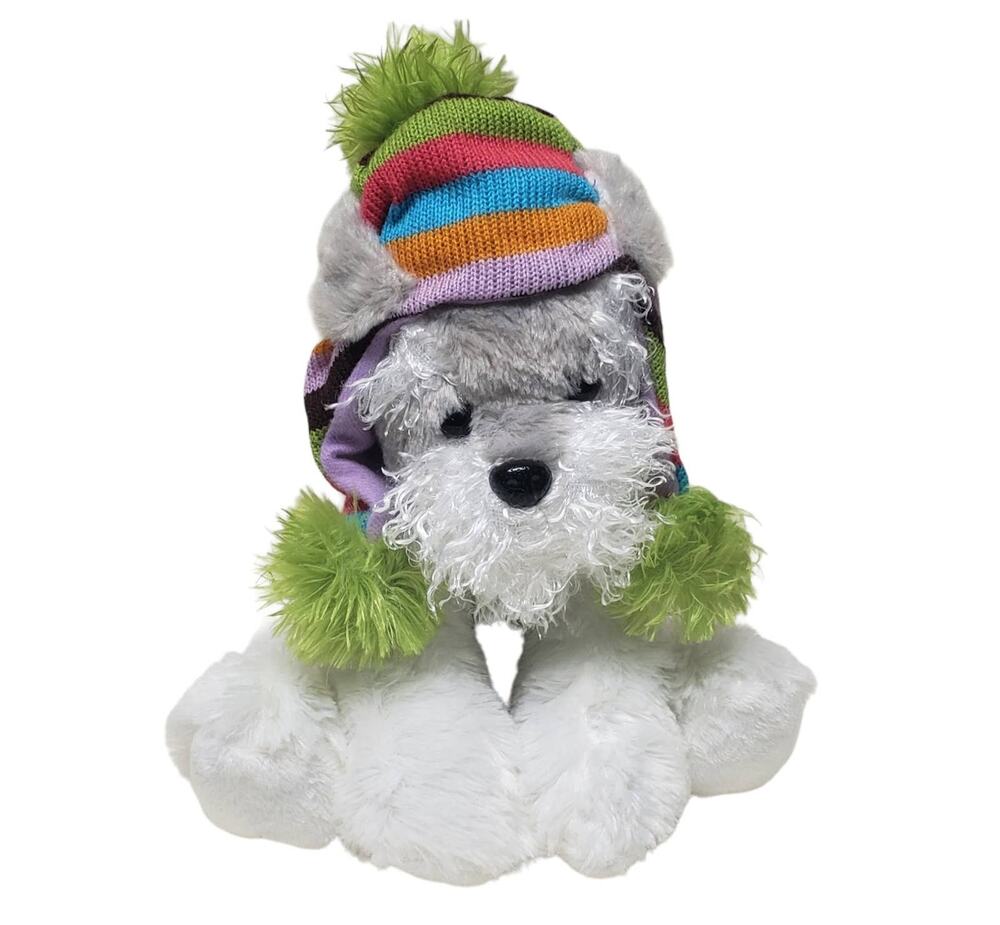 Maurices Shelby the Schnauzer Winter Cap Soft Dog Plush Stuffed Animal